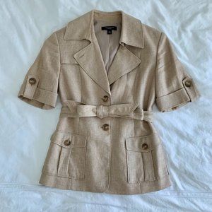 Ann Taylor Metallic Short Sleeve Blazer - Size 2P